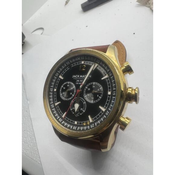 Jack Mason Nautical Chronograph Gray Dial Watch JM-N102-025 Has New Battery main image 2